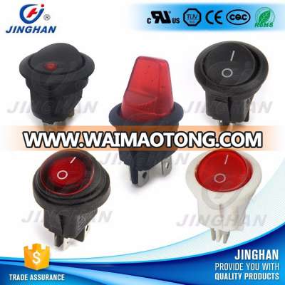 Kcd1-224 Waterproof Illuminated Round Rocker Switch T85