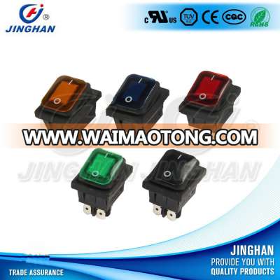 Jinghan Kcd4-130fs/4pn Illuminated Waterproof Rocker Switch Square Colors