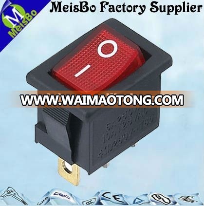 Three pins on-off 6A 250VAC/10A 125VAC T85 ABS 4 way rocker switch